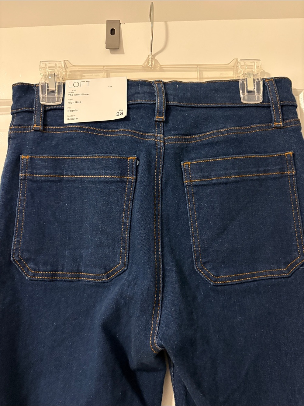 LOFT High-Rise Dark Blue Denim Jeans